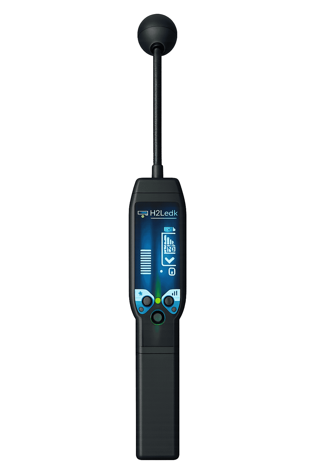 H2Leak Hydro-Lok tracer gas leak detector, top view